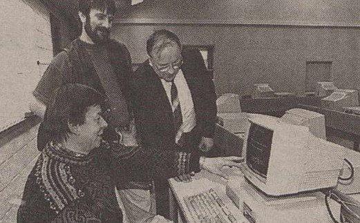 Mynd Rúnars Þórs Björnssonar ljósmyndara Morgunblaðsins á Akureyri af Adam Óskarssyni og Hauki Ágúst…