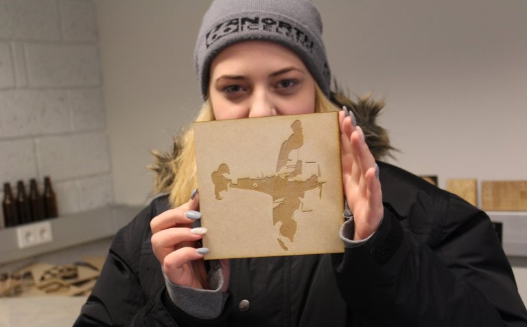 Afrakstur nemendaverkefnis í Fab Lab.