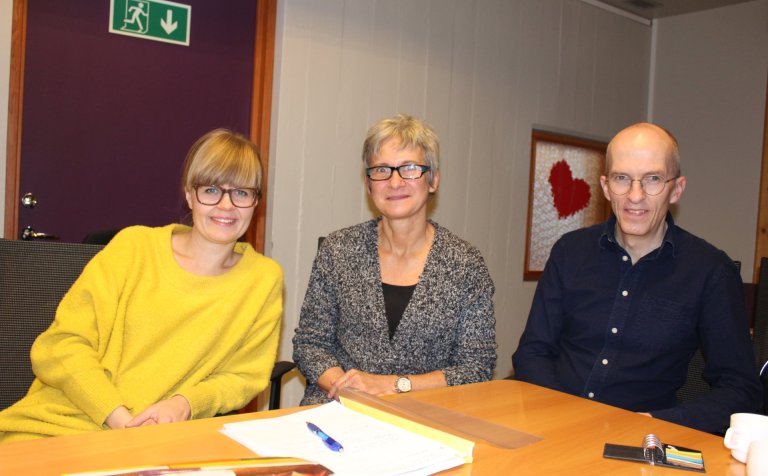 Hildur, Jeanette Reppe og Jóhannes.