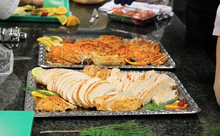 Jólahlaðborð nemenda á matvælabraut var glæsilegt.