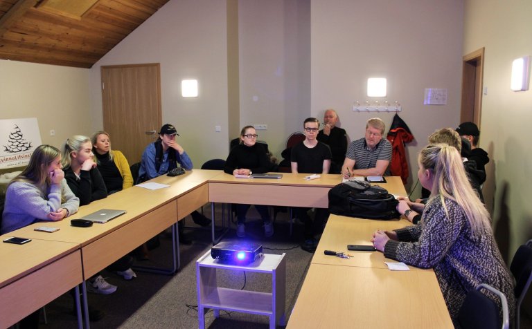Frá kynningu markaðsfræðinema á Öngulsstöðum.