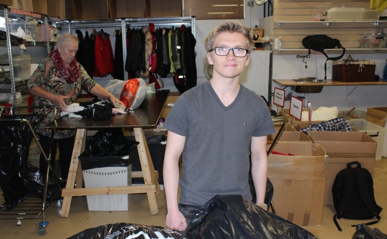 Valdemar Jón Gunnþórsson að störfum í RK.