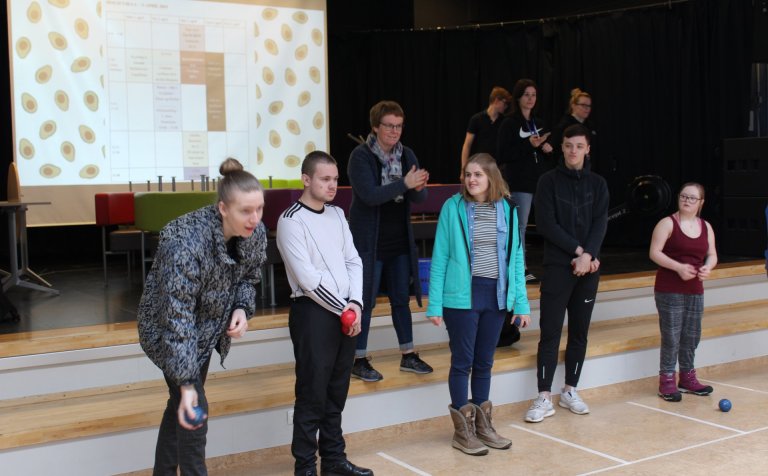 Þátttakendur sýndu flotta takta í boccia.