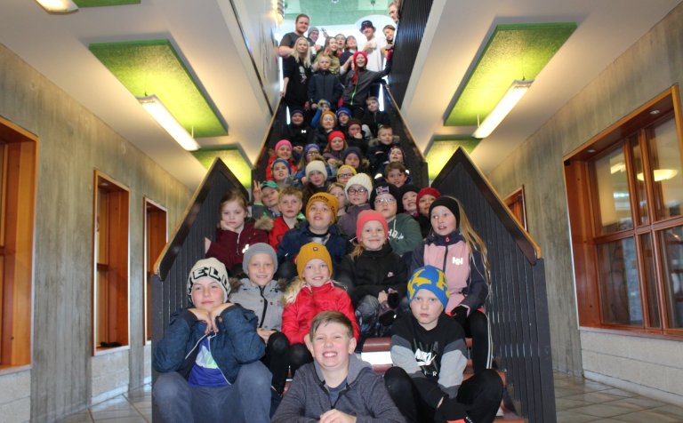 Að lokinni heimsókn á listnáms- og hönnunarbraut.