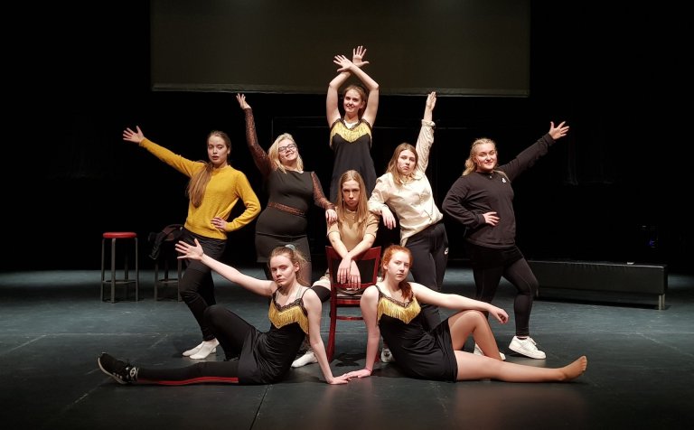 Frá æfingu á Bugsý Malón í síðustu viku í Hofi.