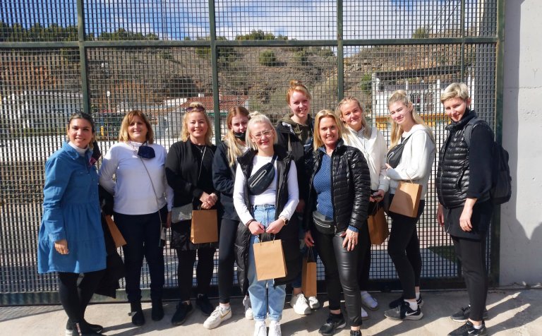 Í heimsókn í skólann El Palo Instituto í Malaga.
