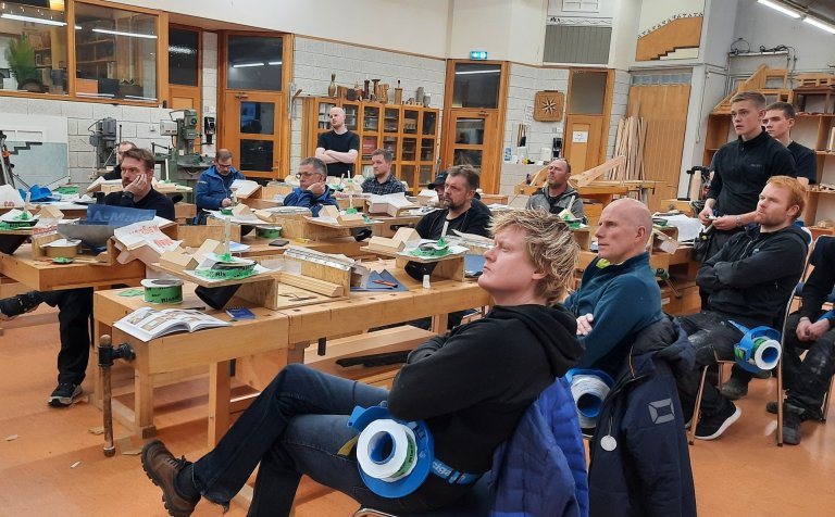 Hluti þátttakenda á námskeiðinu í dag.