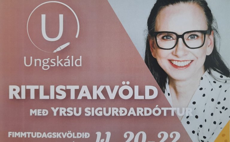 Yrsa mætir á ritlistakvöld á Lyst í kvöld