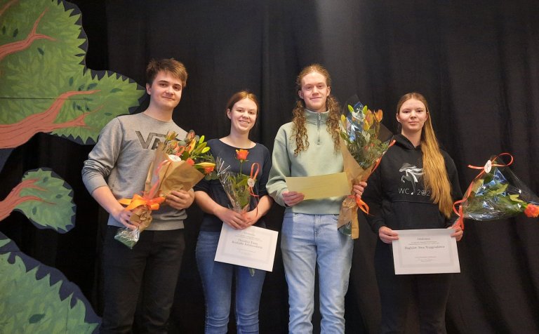 Frá vinstri: Víkingur Þorri, Theodóra Tinna, Orri Sigurbjörn og Dagbjört Jóna.