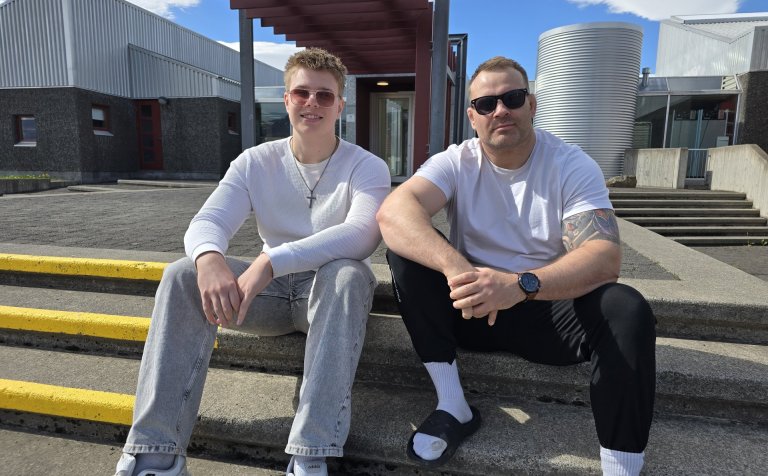 Feðgarnir Guðmundur Gabríel Ingþórsson og Ingþór Örn Valdimarsson.