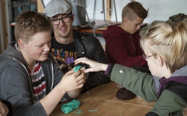 Nýnemar í nýnemaferð á Hólavatni í síðustu viku.