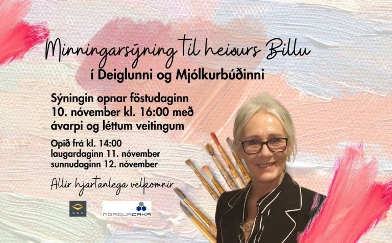 Myndlistarsýning í minningu Billu