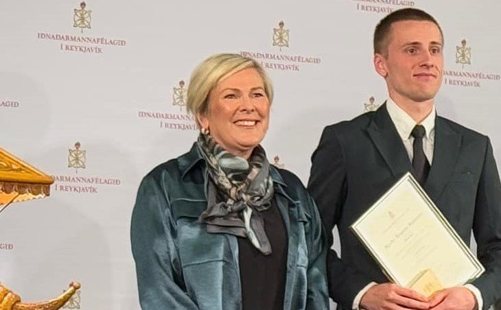Sigurður Bergmann Sigmarsson og Halla Tómsdóttir forseti Íslands. Mynd: Hildur Ingvarsdóttir.
