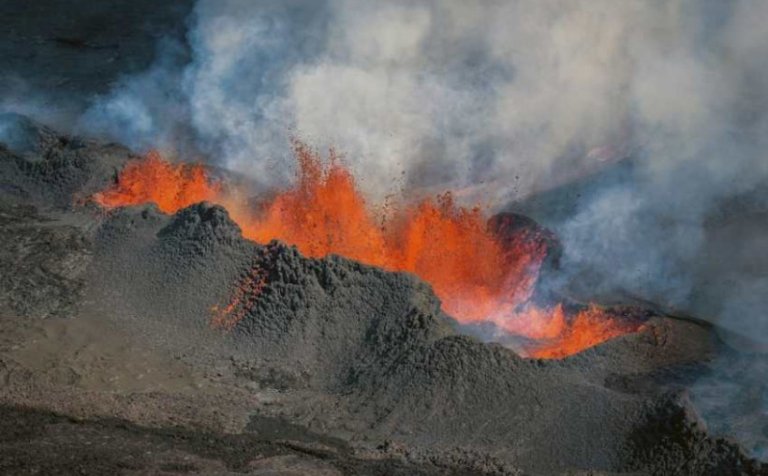 Eldgosið í Holuhrauni. Mynd: MBL.
