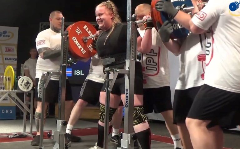 Sóley Margrét Jónsdóttir á EM í Pilsen í dag.