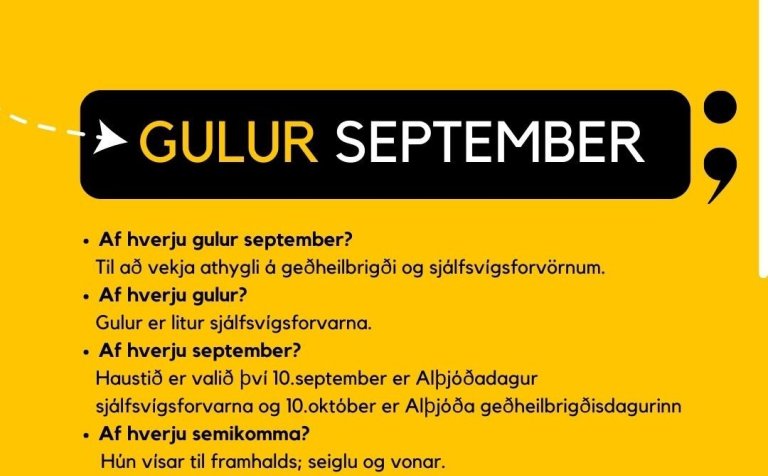 Gulur september - allir í gulu á morgun!