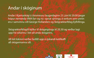 Nemendur VMA með sýningu í Kjarnaskógi á Jónsmessu