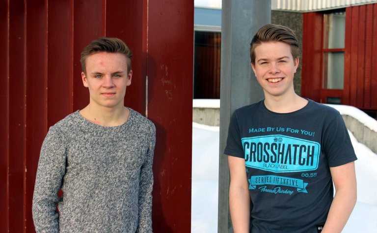 Kristján Karl (til vinstri) og Haukur Sindri.