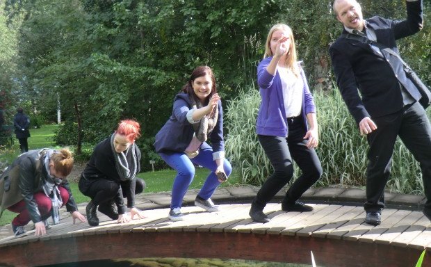 Lifandi skúlptúrar í Lystigarðinum.