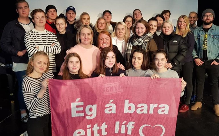 Þessi mynd var tekin í Gryfjunni í dag.