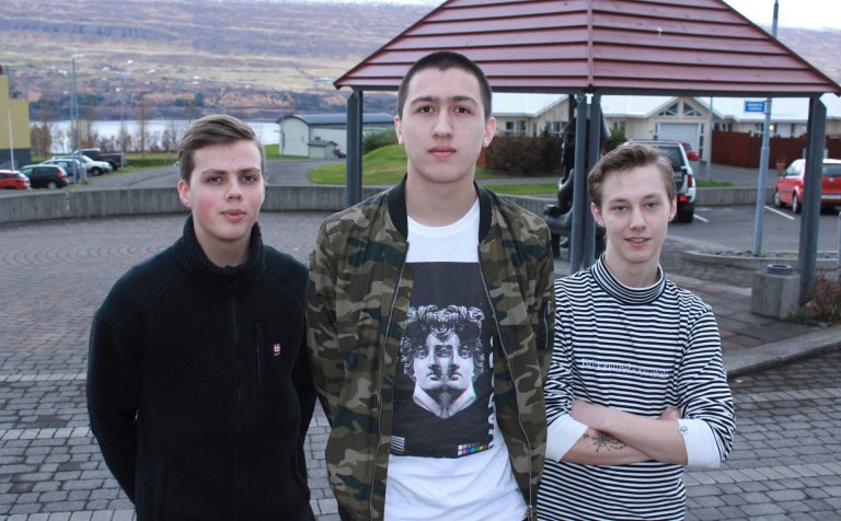 Finnlandsfarar; f.v. Hörður, Valur og Kristján.