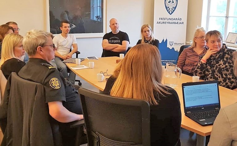 Frá forvarnafundinum í gær.