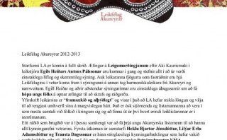 Fyrrverandi nemendur listnámsbrautar VMA hanna kynningarefni Leikfélags Akureyrar