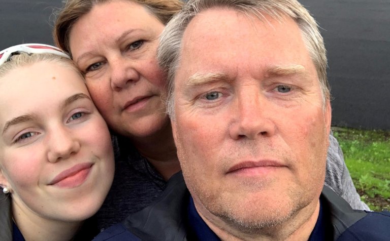 Villi, Pollý Rósa og Birta María í Lillehammer.