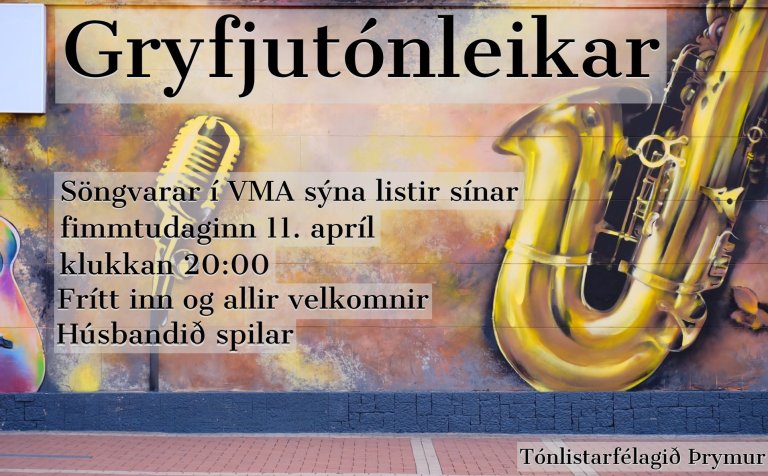 Gryfjutónleikar fimmtudaginn 11. apríl