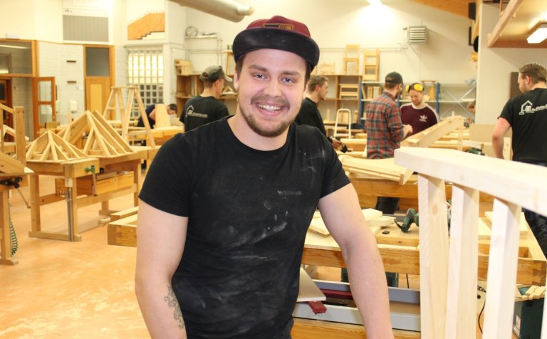 Hafþór Grant, húsasmíðanemi á síðasta ári.