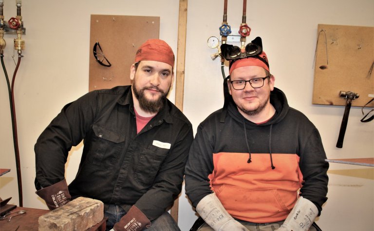 Hilmar Poulsen (t.v) og Bjarki Búi Ómarsson.