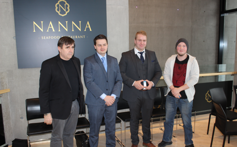 Guðni Guðjónsson (lengst t. vinstri) með nýsveinum