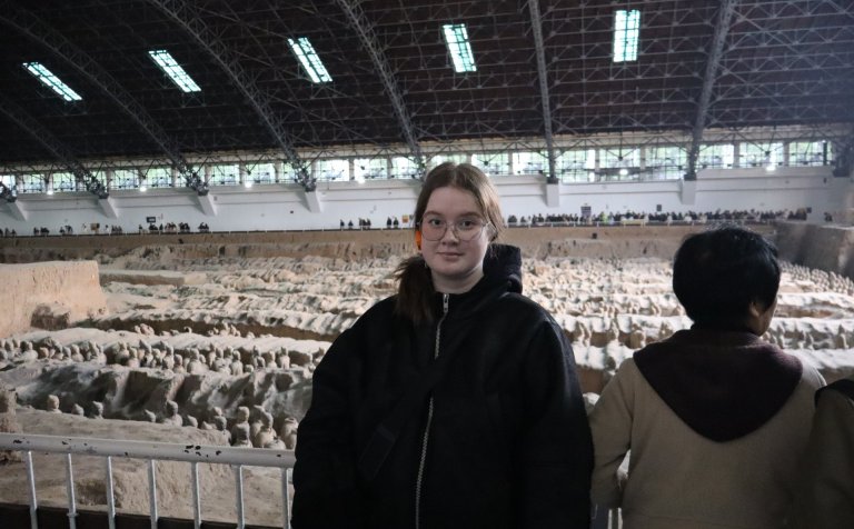 Katrín Helga Ómarsdóttir er þetta skólaár skiptinemi í Beijing í Kína.