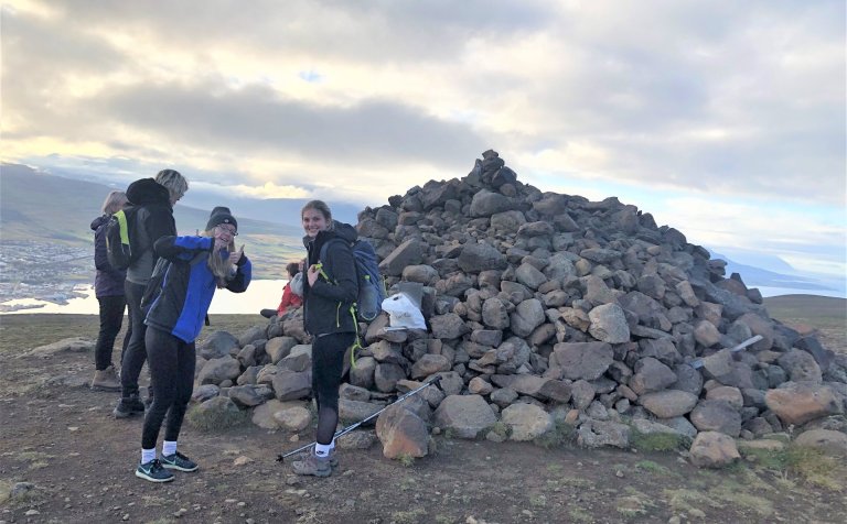 Sælir og glaðir nemendur við Skólavörðu.