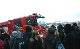 Brunaæfing var í VMA mánudaginn 28. febrúar