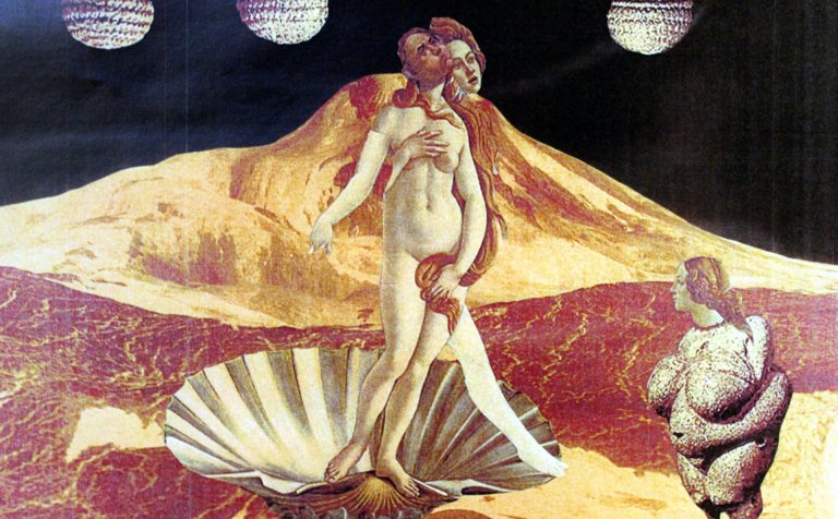 Ein af klippimyndunum á sýningunni.