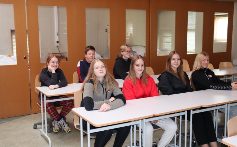 Nemendur úr grunnskólum Akureyrar í VMA.