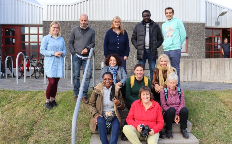 Frönsku gestirnir ásamt Dagnýju H. Valbergsdóttur.