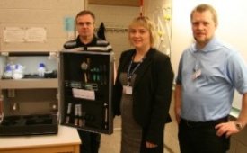 Ingimar, Sigríður Huld skólameistari og Vilhjálmur glöð í bragði