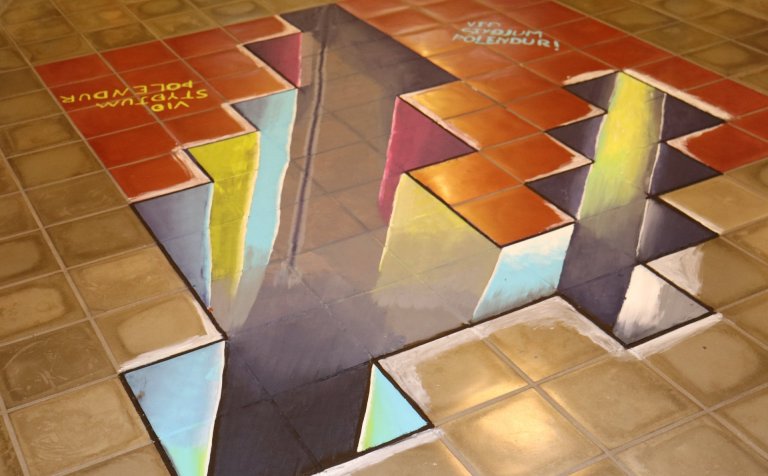 Útfærsla nemenda á þrívíddarhugmynd Dagbjartar.