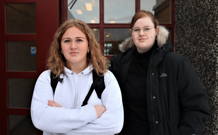 Alexandra Líf (til vinstri) og Berglind Anna.