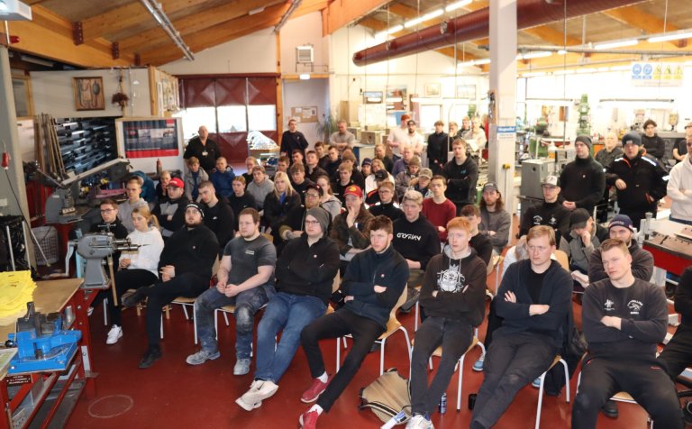 Kennarar og nemendur fjölmenntu á kynningarnar.