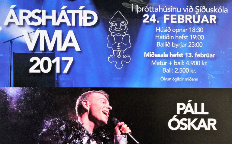 Það stefnir í ósvikna gleði á árshátíð VMA 2017.
