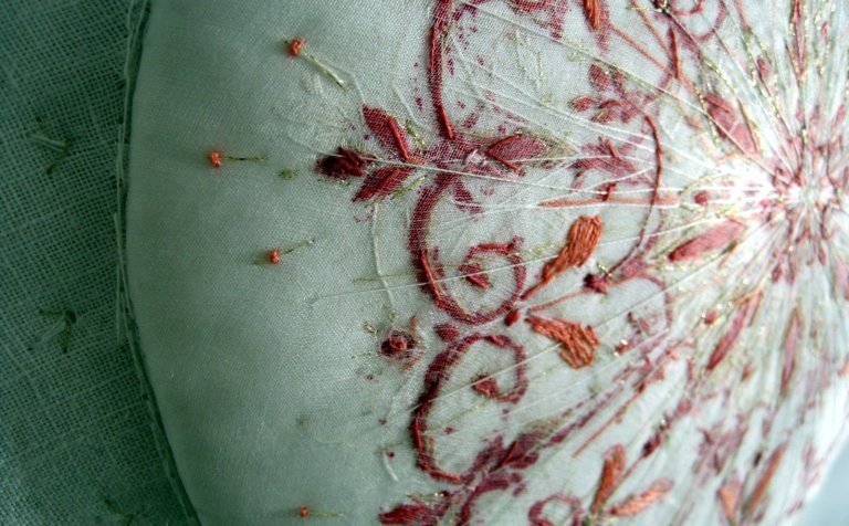 Eitt af verkum Bjargar á sýningunni.