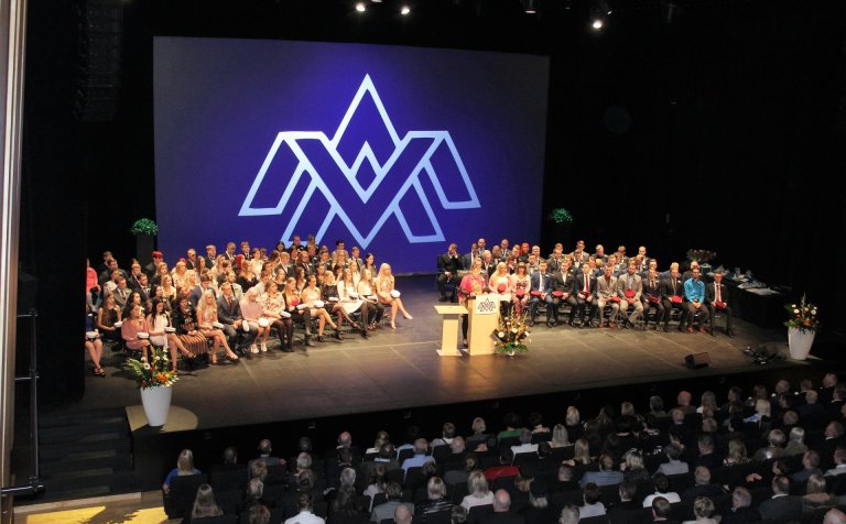 Frá brautskráningunni í dag.