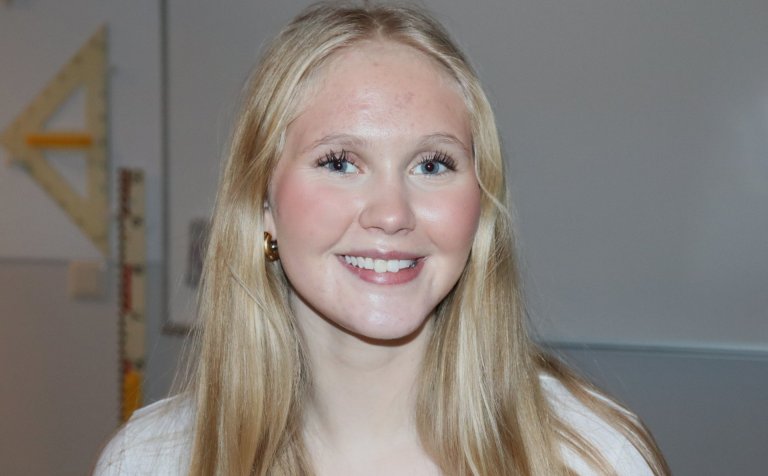 Aníta Ósk Sævarsdóttir, nemandi í VMA og landsliðsmarkvörður í íshokkí.