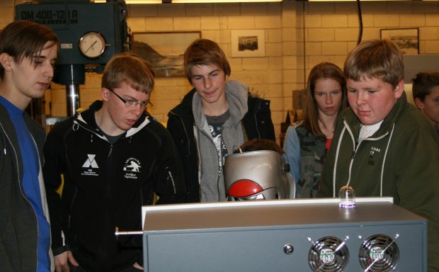 Á málmiðnaðarbrautinni í dag.