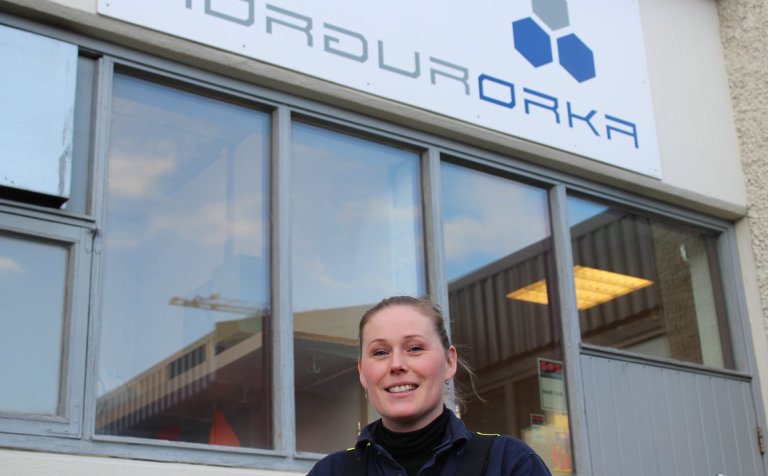 Freyja Þorfinnsdóttir, rafvirki hjá Norðurorku.