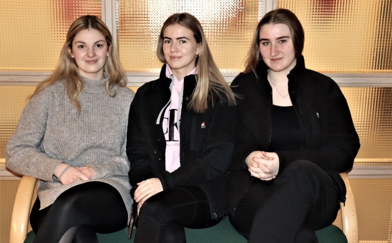 Frá vinstri: Sara, Katrín Ásta og Tinna Líf.