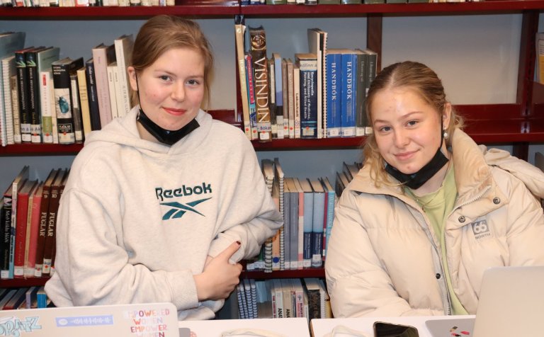 Margrét Rún (til vinstri) og Elísabet Ýr.